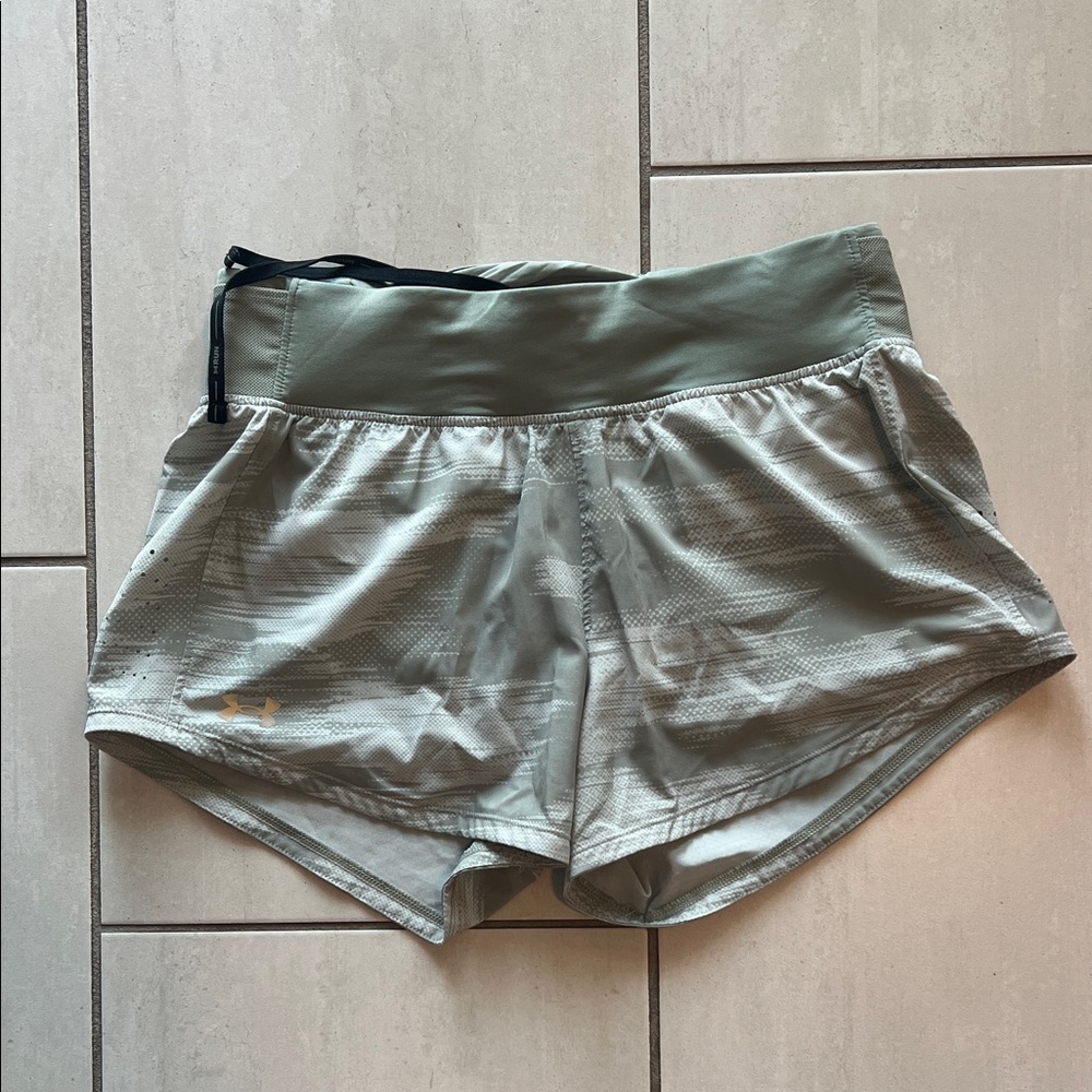 Under Armour Women's Sage Green Print Athletic Shorts